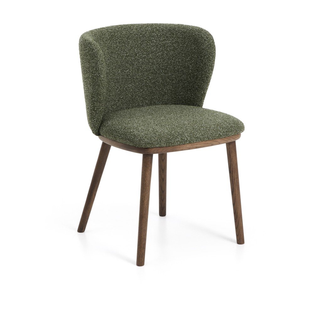 Zöld kárpitozott étkezőfotel Ciselia – Kave Home