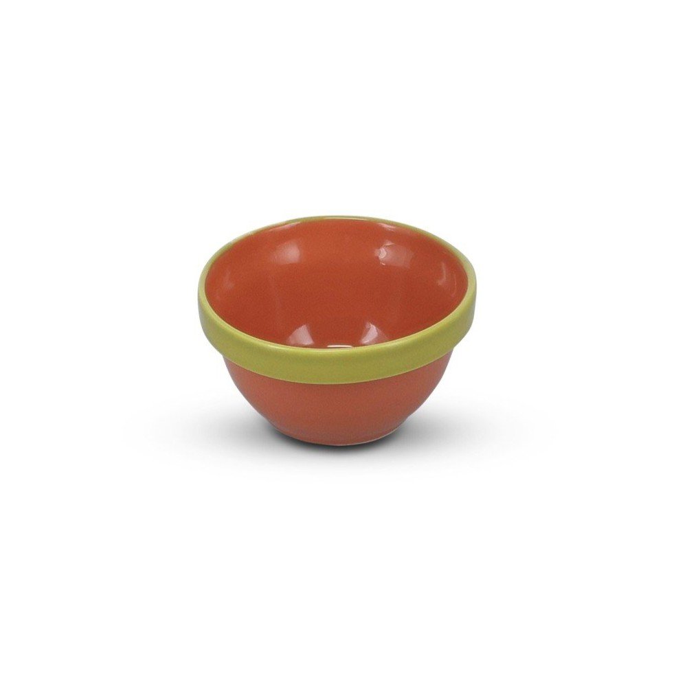 Zöld-narancssárga kőedény tálka 170 ml Duo – ONA