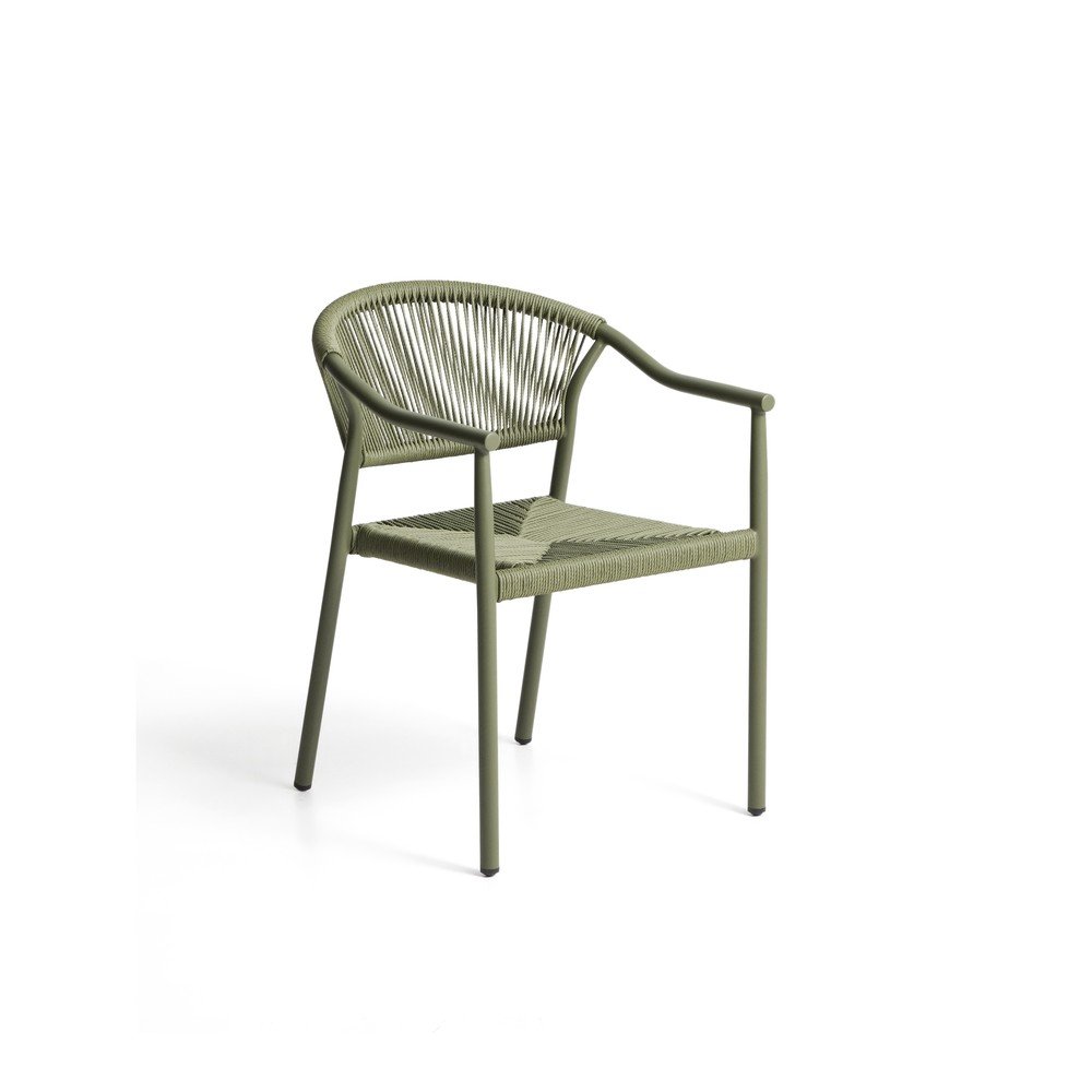 Zöld rattan kerti szék Livadia – Kave Home
