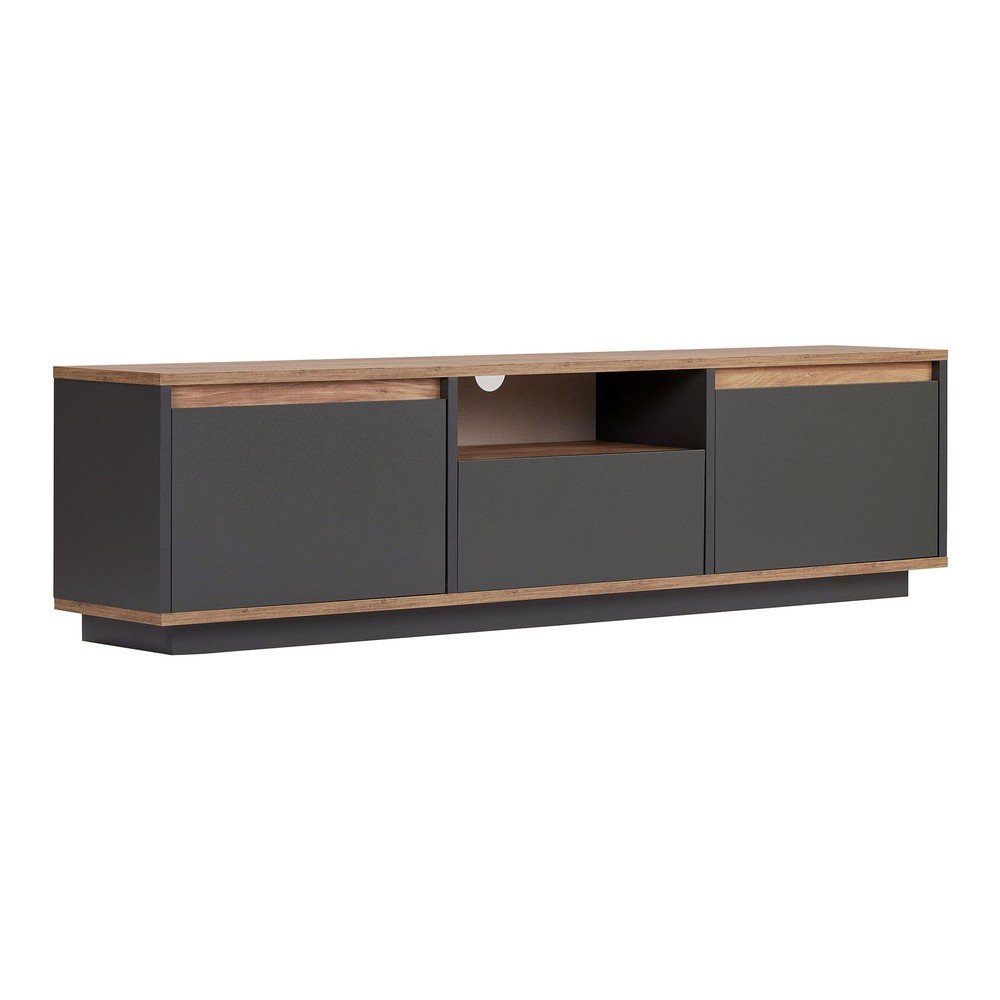 Antracitszürke TV-állvány 160x42x30 cm Sentinel – Kalune Design