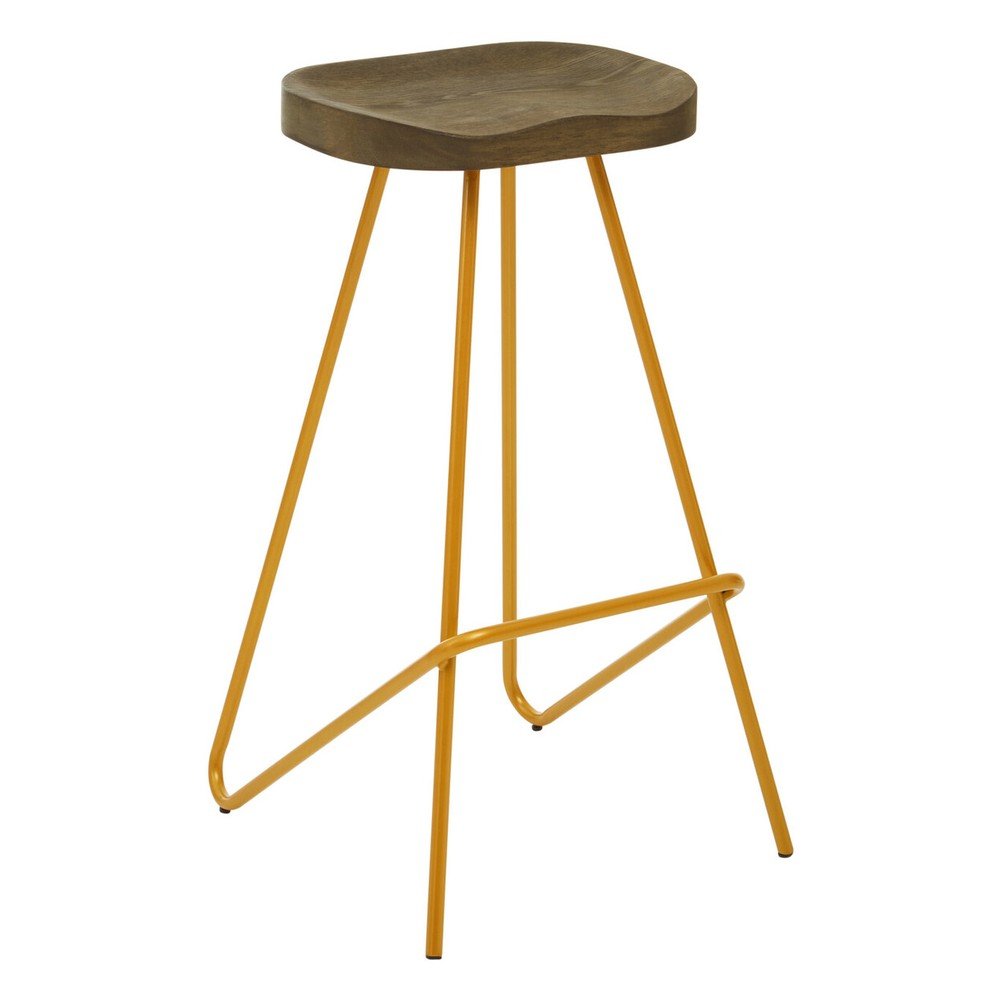Aranyszínű-natúr színű szilfa bárszék (ülésmagasság 78 cm) District – Premier Housewares