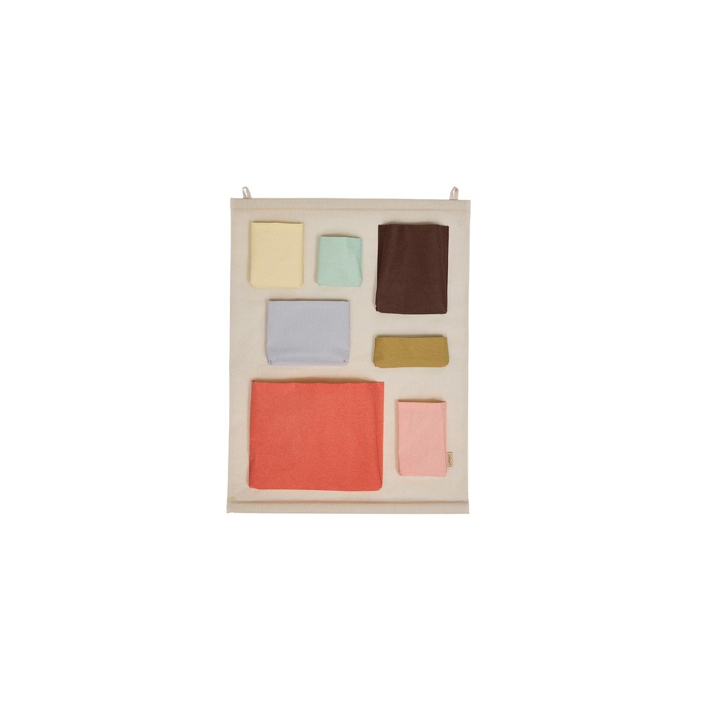 Bézs textil függő rendszerező 60x2x80 cm Saga – OYOY Mini