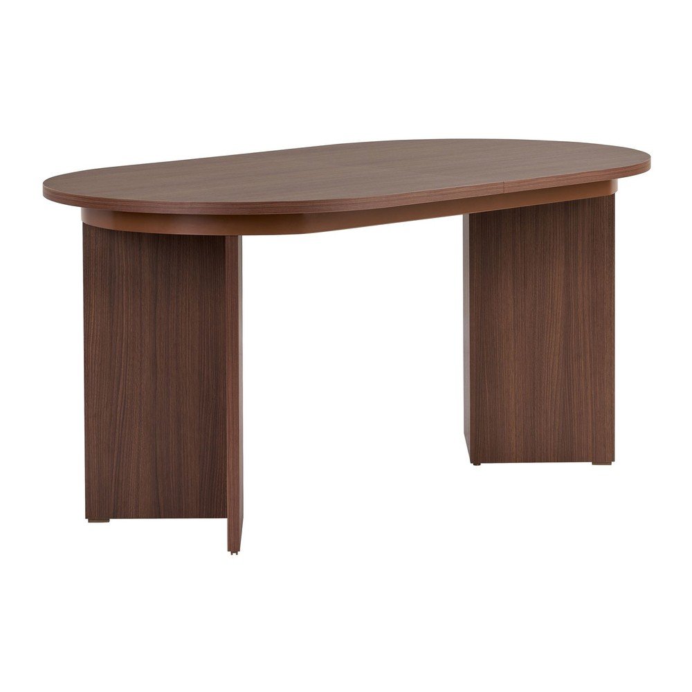 Bővíthető étkezőasztal hosszabbító asztallappal diófa dekorral 90x160 cm Sorell – Kalune Design