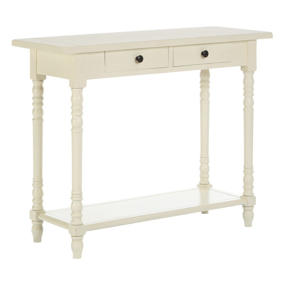 Elefántcsont színű borovi fenyő konzolasztal 35x96 cm Heritage – Premier Housewares