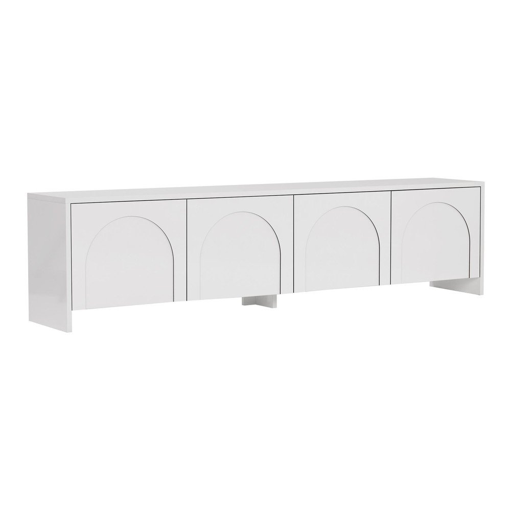 Fehér TV-állvány 180x45x32 cm Aurelia – Kalune Design