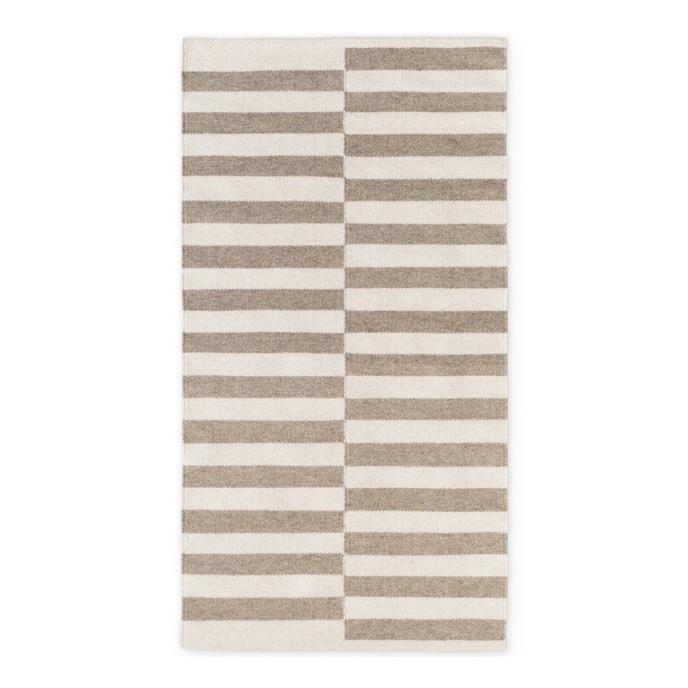 Fehér-szürke kétoldalas-kézi szövésű gyapjú szőnyeg 80x150 cm Vika – Hanse Home