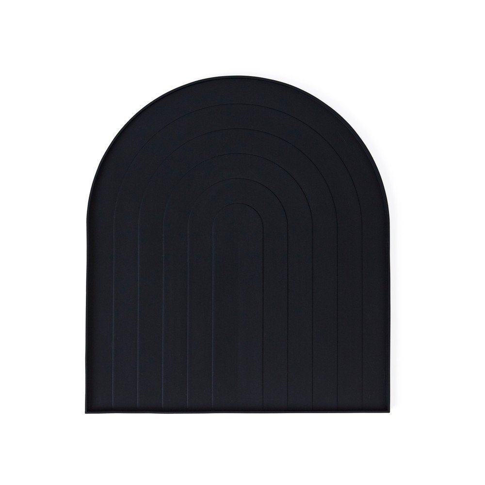 Fekete szilikon edénycsepegtető alátét 40x36 cm – OYOY Living Design