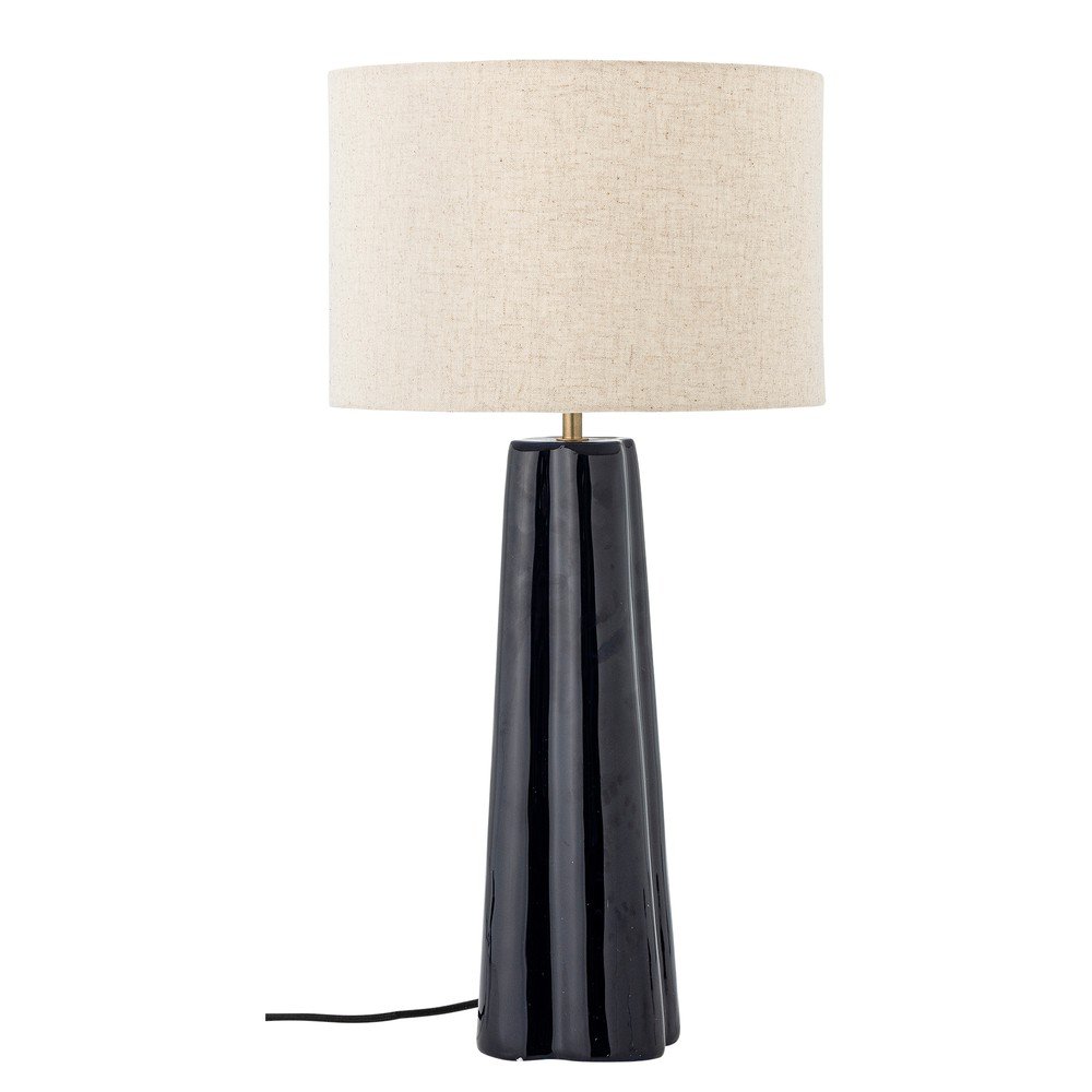 Kék-krémszínű fém asztali lámpa textil búrával (magasság 61 cm) Cornelie – Bloomingville