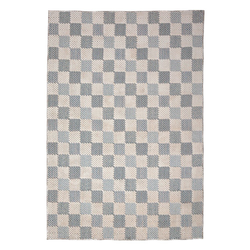 Kék mosható pamutkeverék szőnyeg 155x230 cm Muted Checkerboard – Flair Rugs