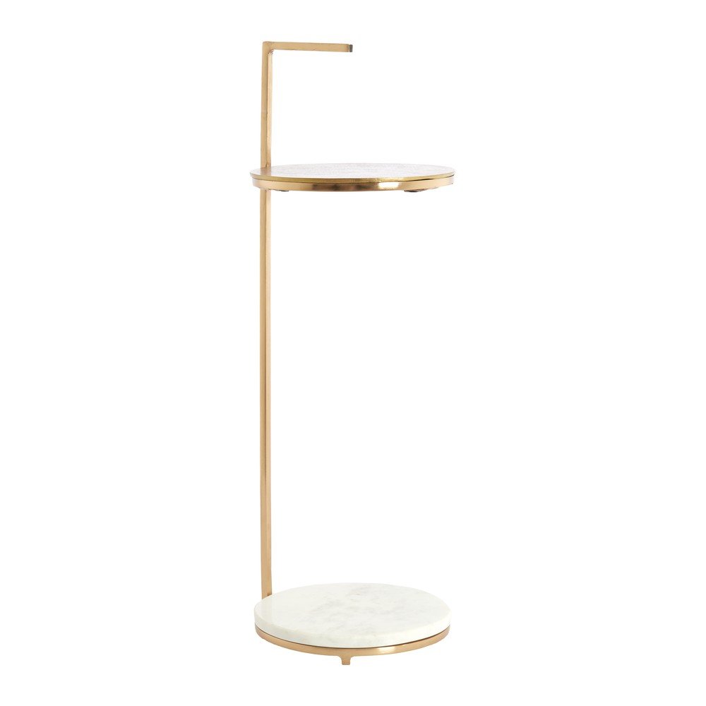 Kerek tárolóasztal márvány asztallappal ø 26 cm Leda – Light & Living
