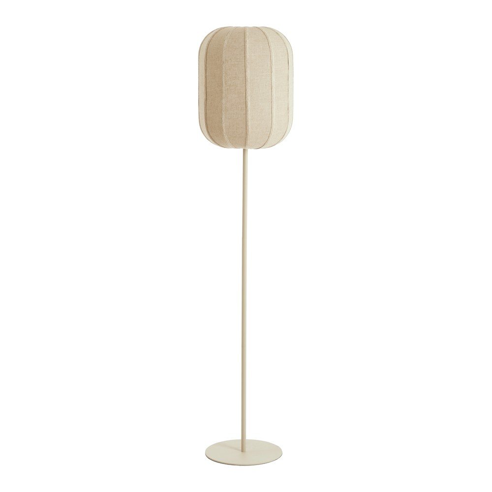 Krémszínű állólámpa textil búrával (magasság 165 cm) Solune – Light & Living