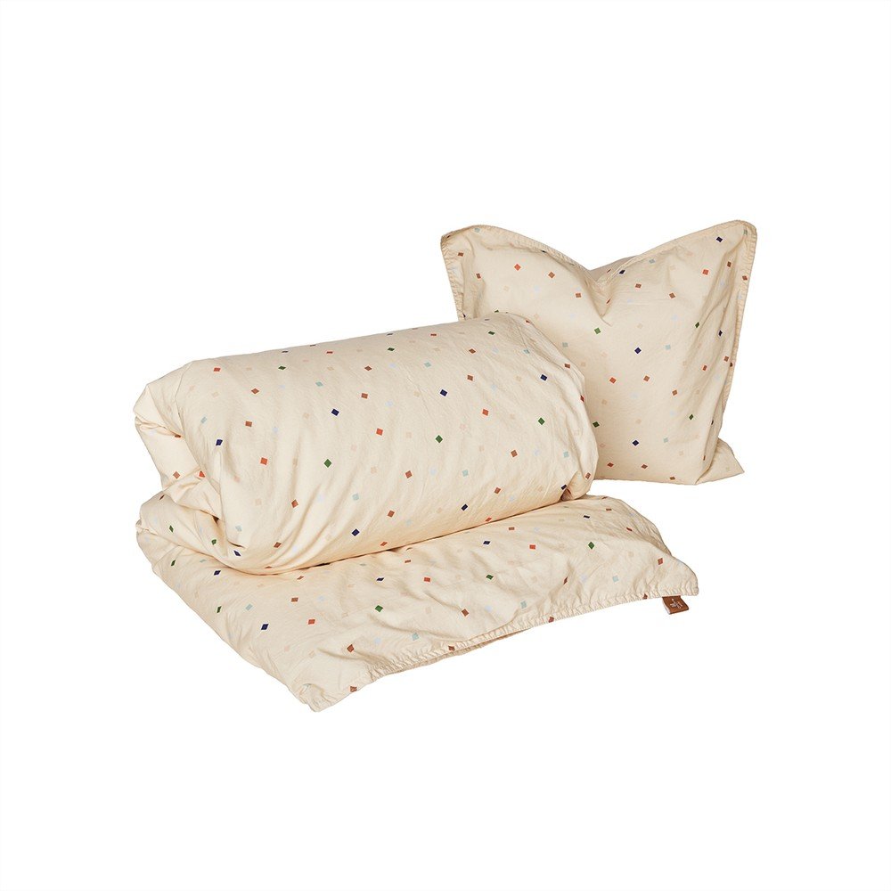 Krémszínű pamut gyerek ágyneműhuzat babaágyhoz 70x100 cm Konfetti – OYOY Mini