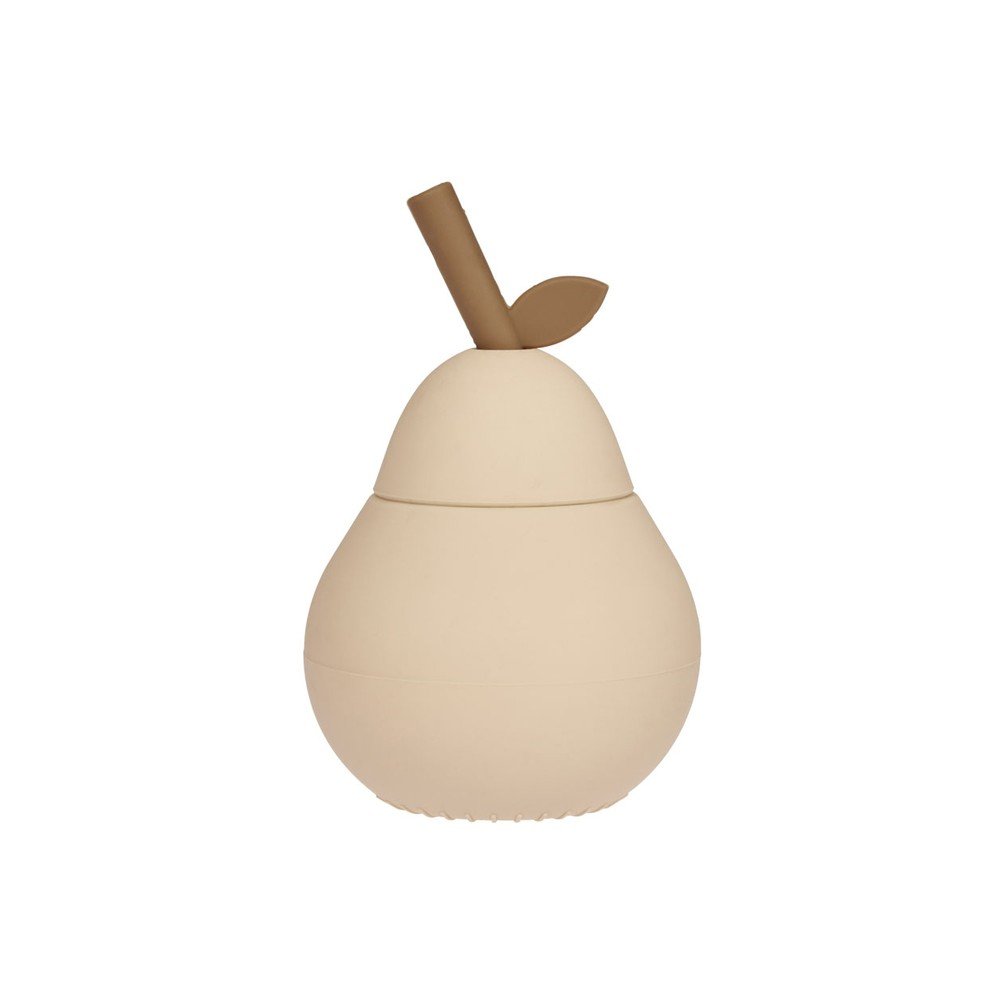 Krémszínű szilikon gyerek bögre Pear – OYOY Mini
