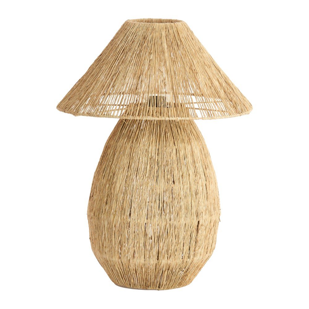 Natúr színű asztali lámpa juta búrával (magasság 55 cm) Maruva – Light & Living