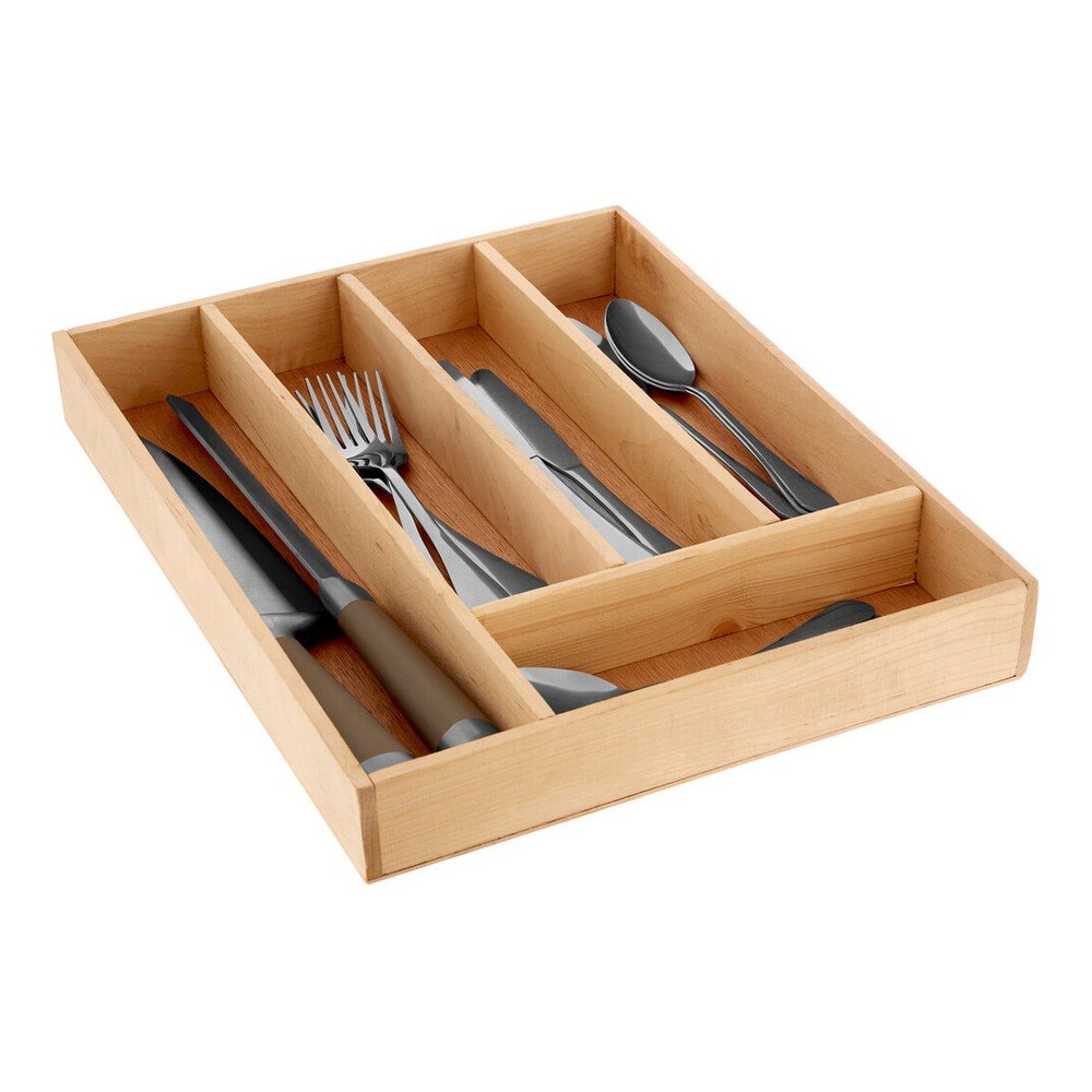 Natúr színű fa evőeszköztartó fiókba 30 x 38 cm – Premier Housewares