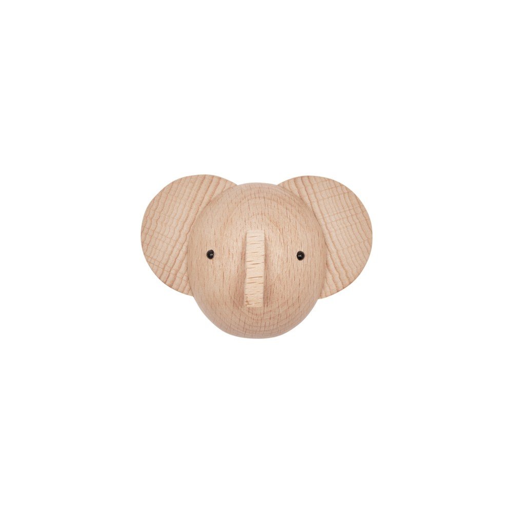 Natúr színű fali bükkfa akasztó Elephant – OYOY Mini