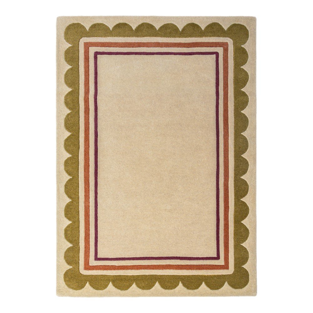 Natúr színű kézi szövésű gyapjú szőnyeg 120x170 cm Lois – Flair Rugs