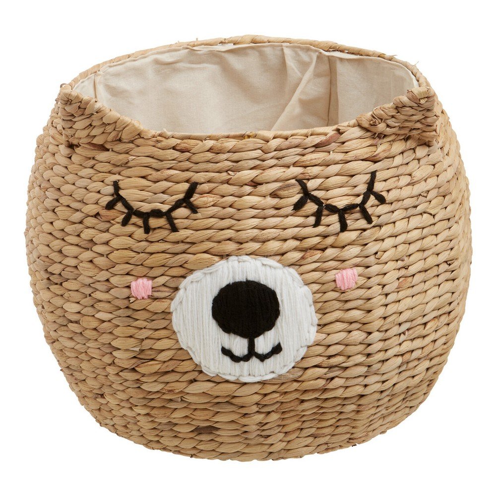 Natúr színű vízijácint játéktároló kosár ø 49x40 cm Lidi Cat Face – Premier Housewares