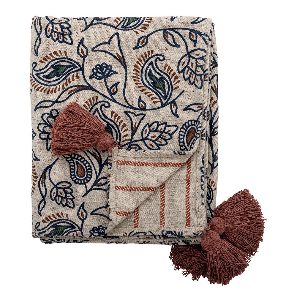 Pamutkeverék takaró 130x160 cm Paisley – Bloomingville