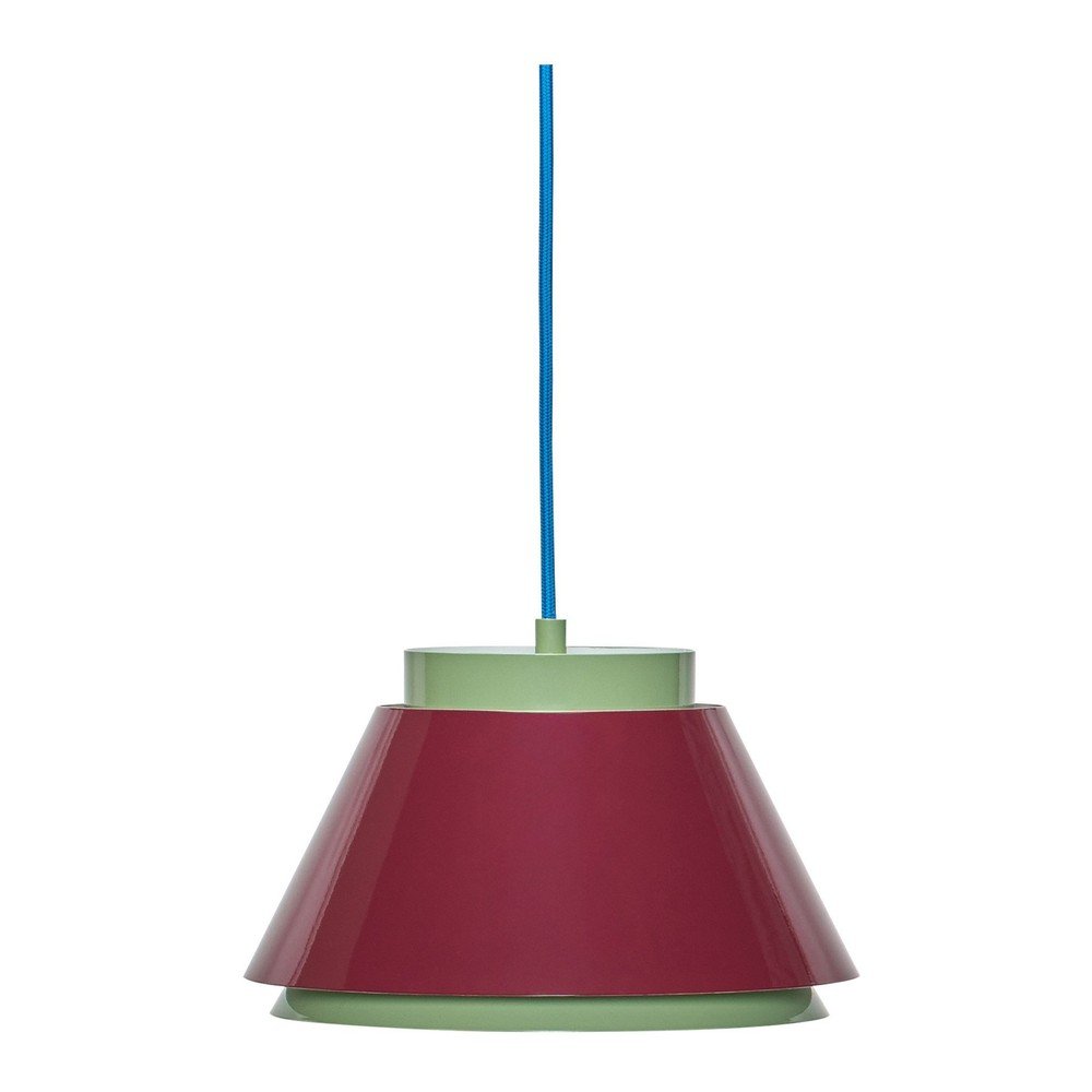 Piros-zöld fém függőlámpa ø 25 cm Remi – Hübsch