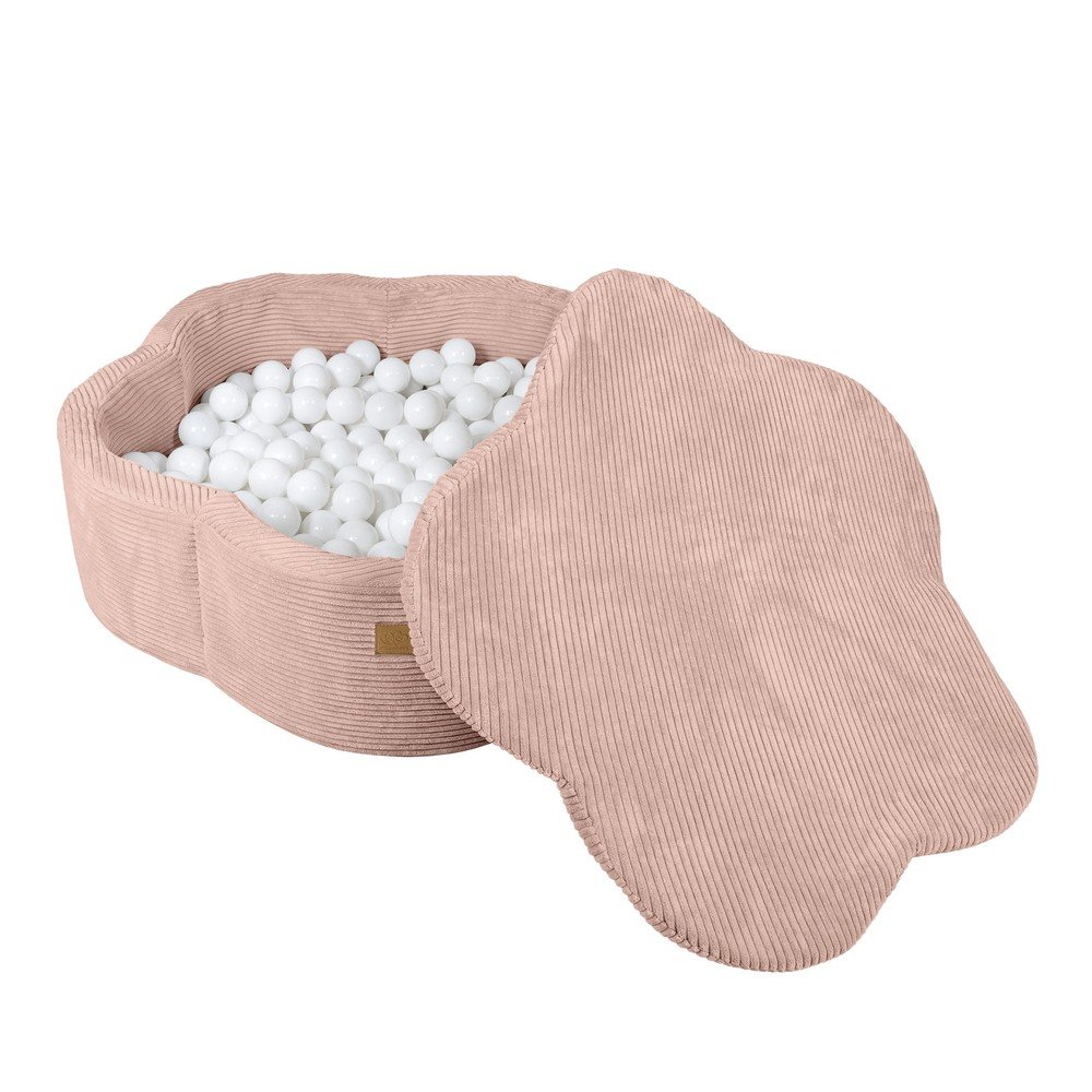 Rózsaszín kordbársony labdamedence ø 90 cm magasság 30 cm – Meowbaby