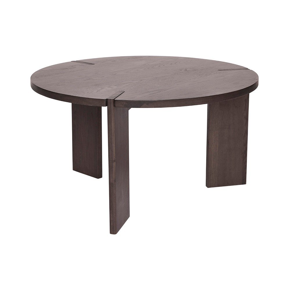 Sötét natúr színű kőrisfa kerek dohányzóasztal ø 65 cm Oy – OYOY Living Design