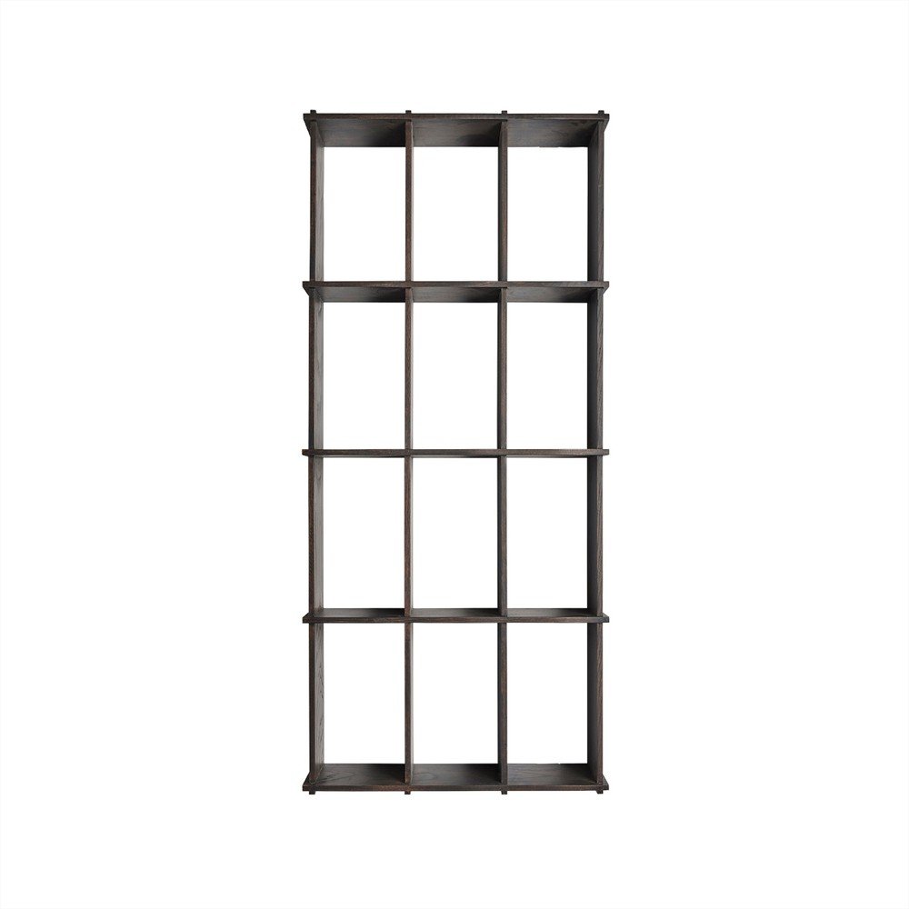 Sötét natúr színű többszintes kőrisfa fali polc 58 cm Grid – OYOY Living Design