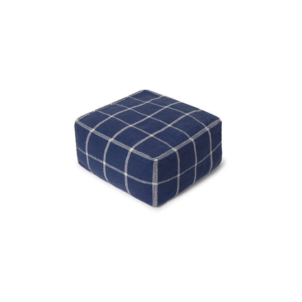 Sötétkék puff Geo Block – Lorena Canals