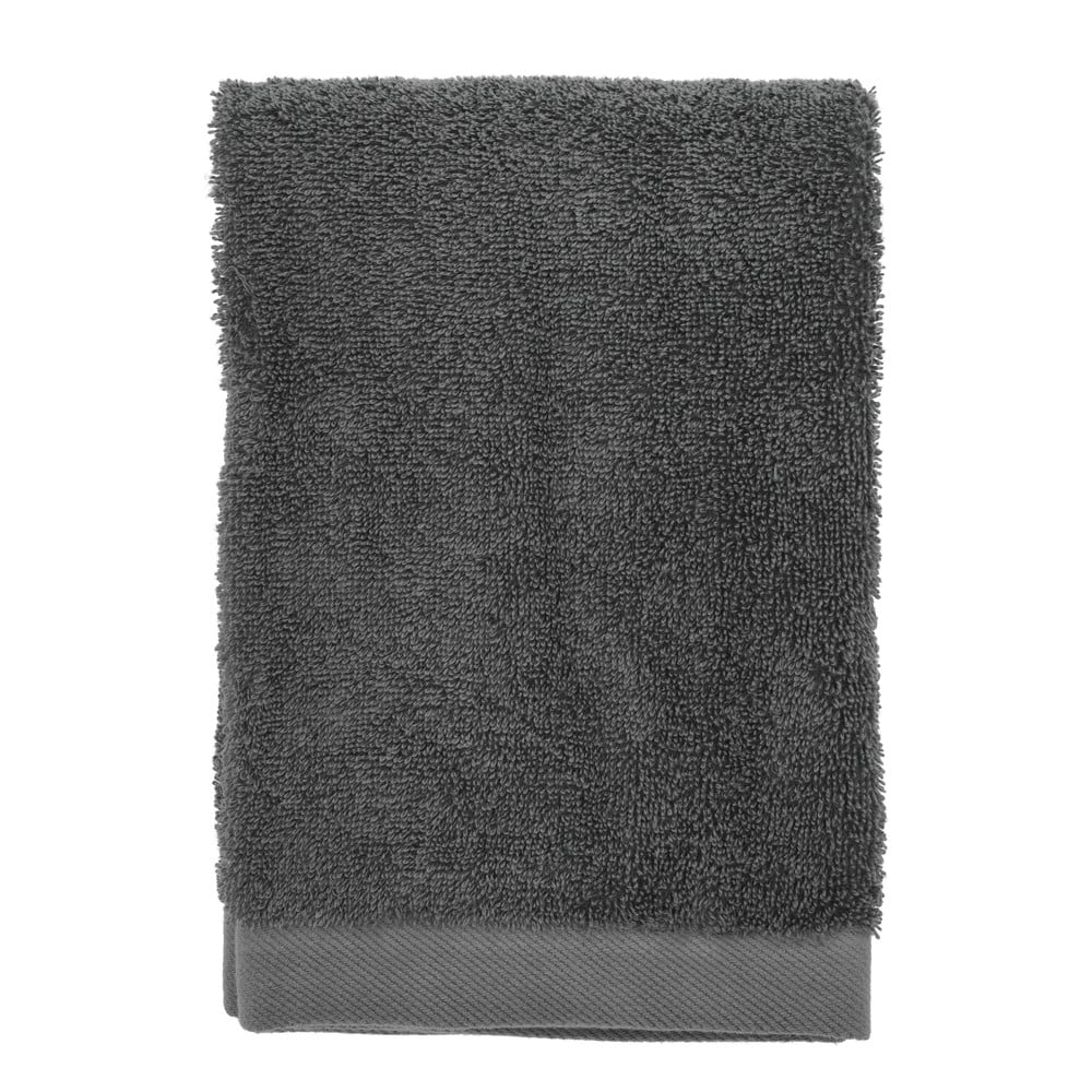 Sötétszürke frottír pamut törölköző 50x100 cm Comfort – Södahl