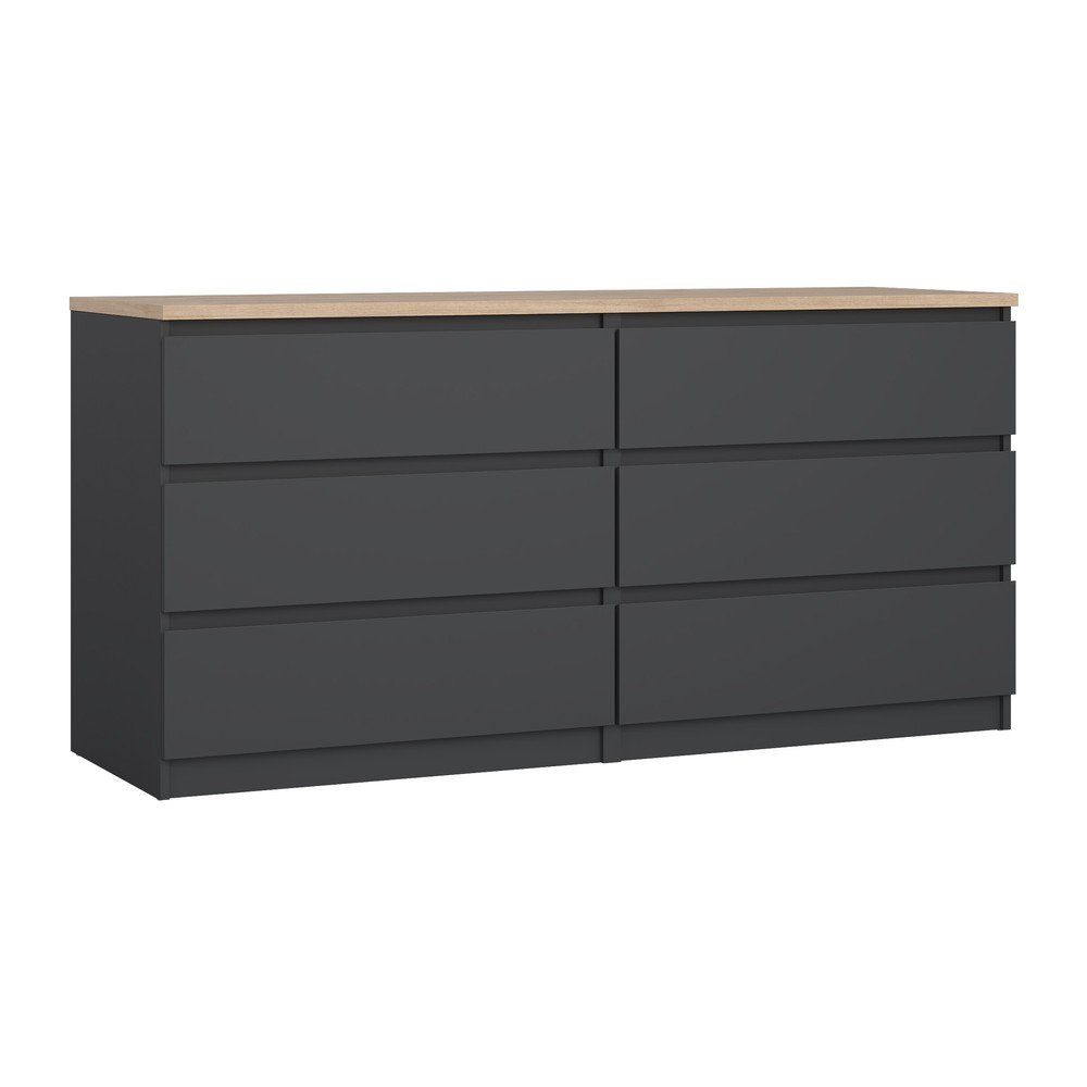Sötétszürke komód 154x76x50 cm Naia – Tvilum