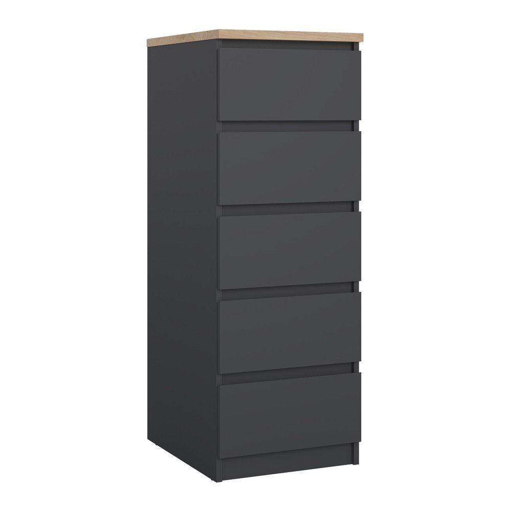 Sötétszürke komód 40x111x50 cm Naia – Tvilum