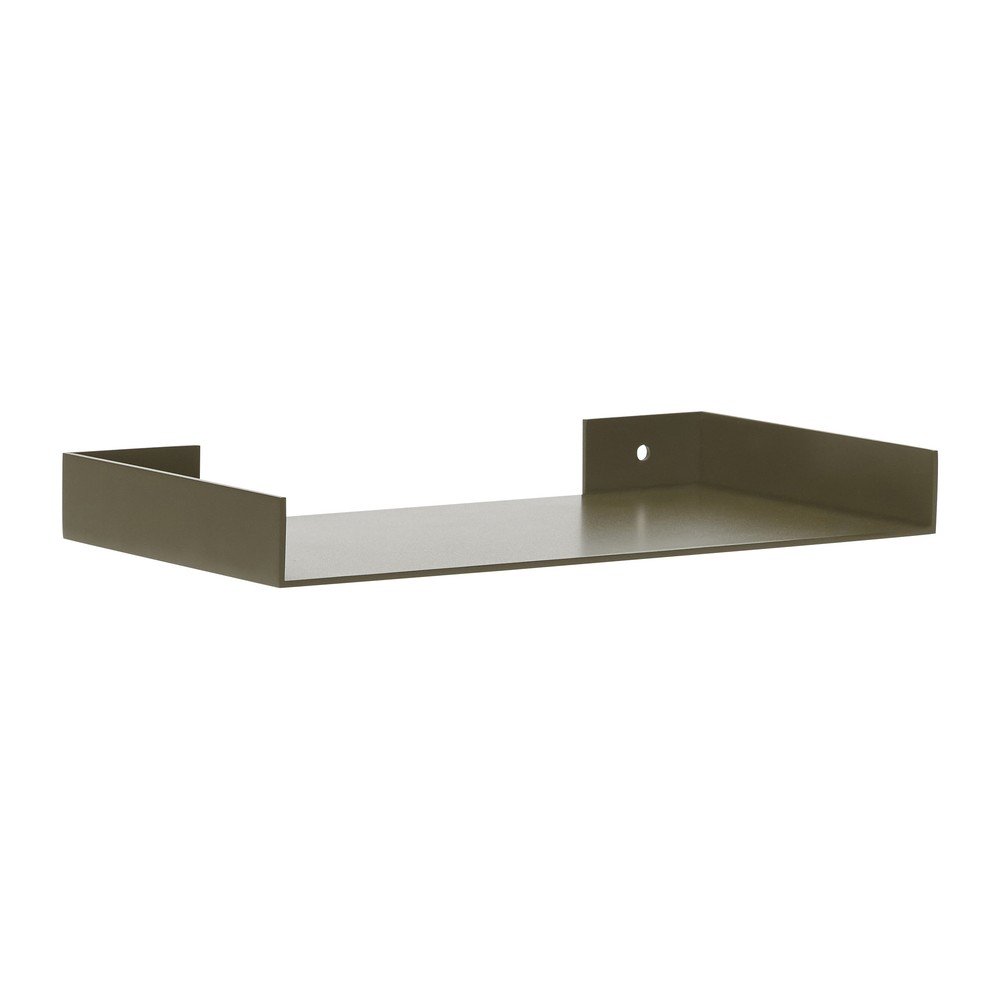 Sötétzöld fém fali polc 30 cm Sheets – Hübsch