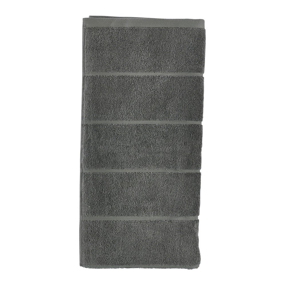 Sötétzöld frottír pamut fürdőlepedő 70x140 cm Sauna – Zone
