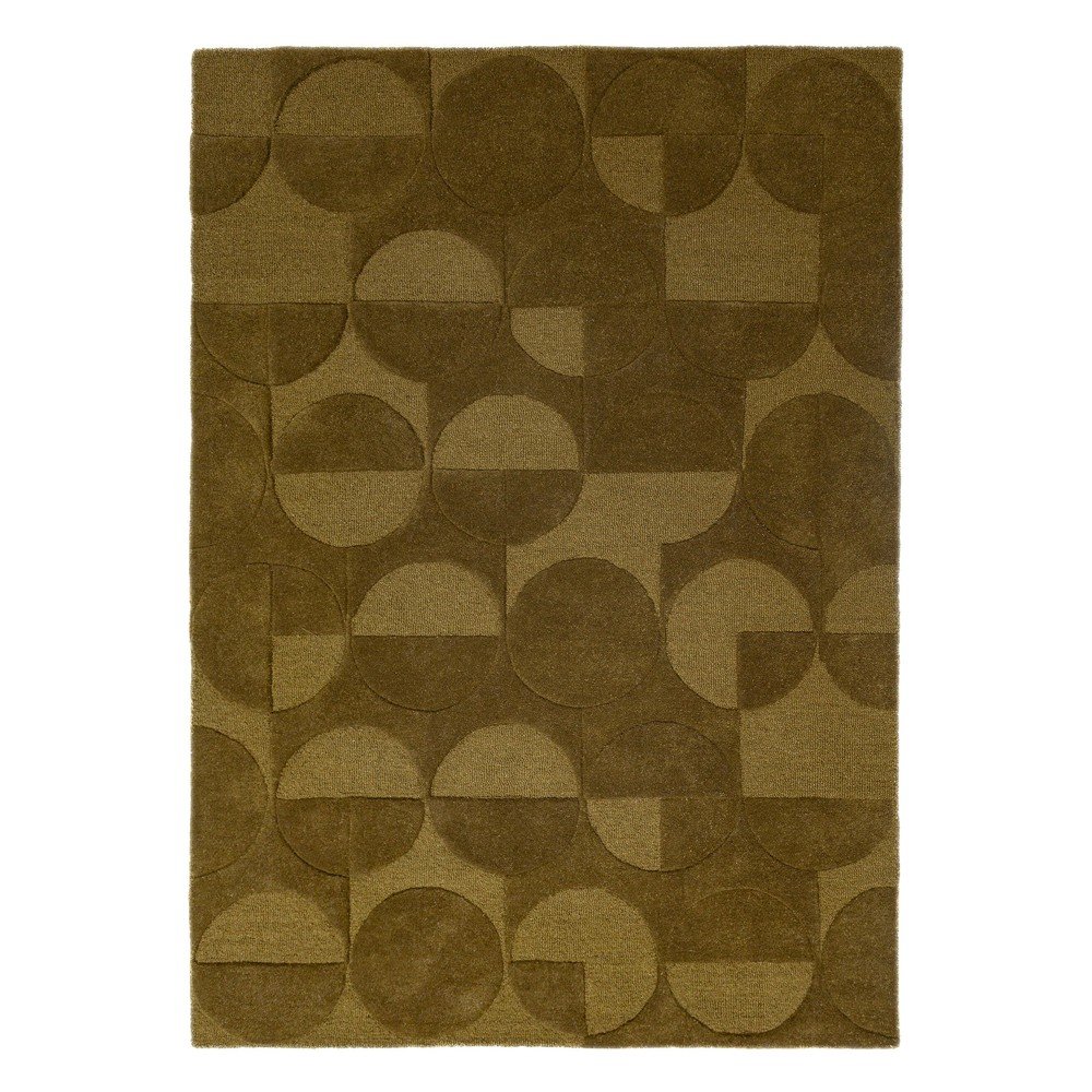 Sötétzöld kézi szövésű gyapjú szőnyeg 200x290 cm Gigi – Flair Rugs