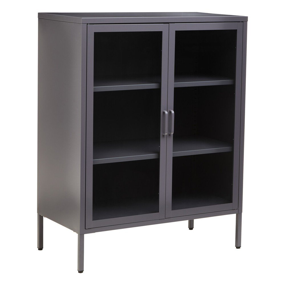 Szürke acél tálalószekrény 80x102x40 cm Acier – Premier Housewares
