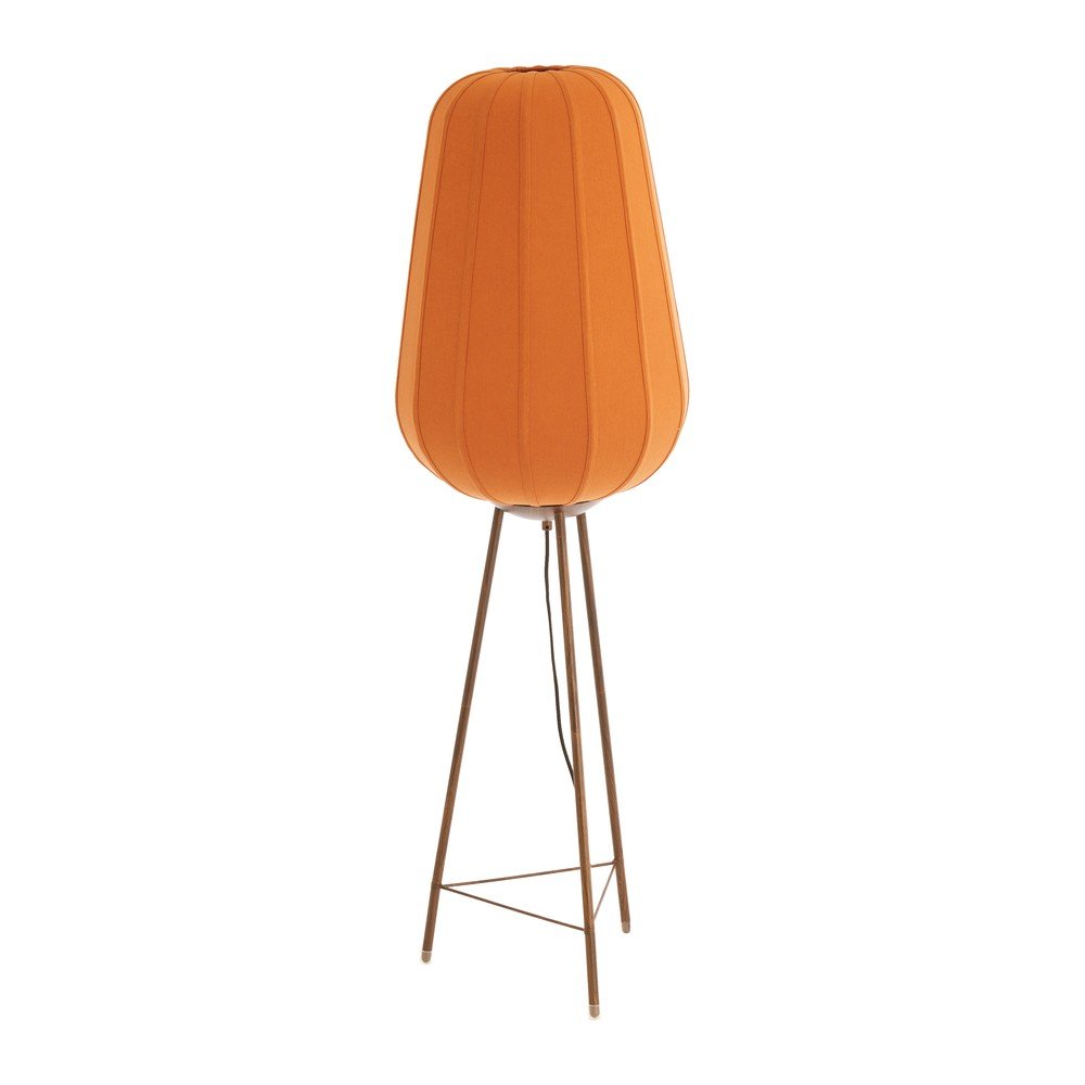 Terrakotta színű állólámpa textil búrával (magasság 133 cm) Bibury – Light & Living