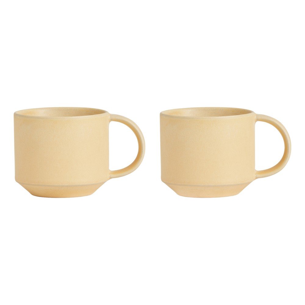 Világossárga terrakotta bögre szett 2 db-os Yuka – OYOY Living Design