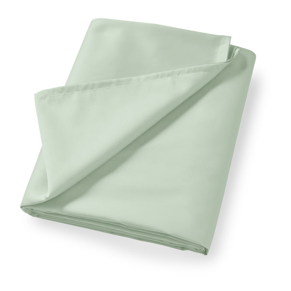 Világoszöld pamut-szatén lepedő 275x275 cm Cotton Sateen – Bianca