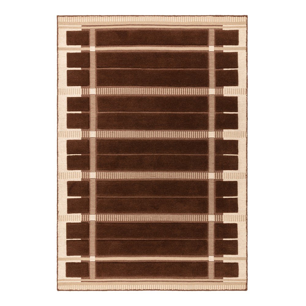 Barna-bézs kézi szövésű gyapjú szőnyeg 200x290 cm – Asiatic Carpets