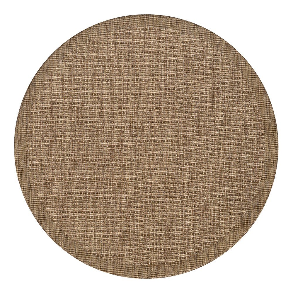 Barna kerek kültéri-beltéri szőnyeg ø 200 cm Giza 1410 – Ayyildiz Carpets