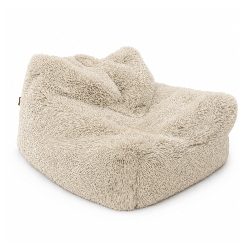 Bézs gyerek babzsákfotel Mammoth – Meowbaby