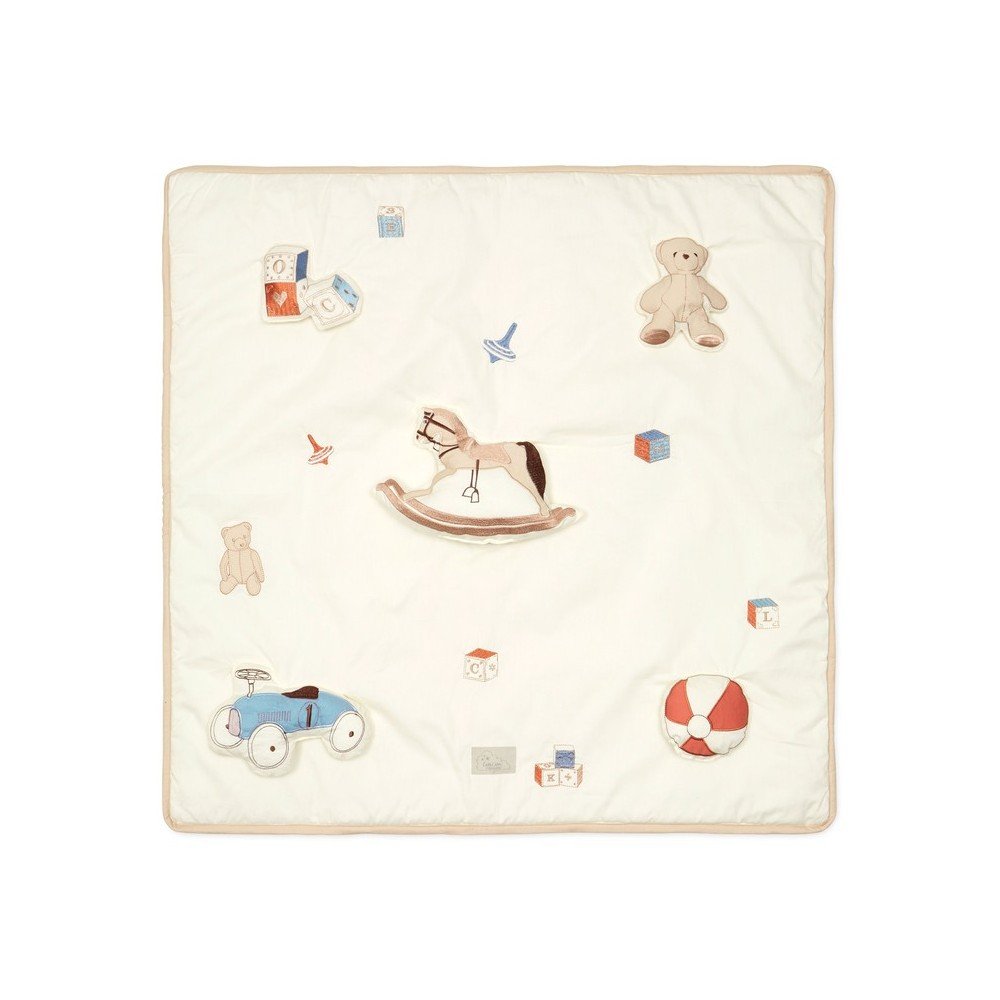 Bézs játszószőnyeg 80x80 cm Vintage Toys – Cam Cam Copenhagen
