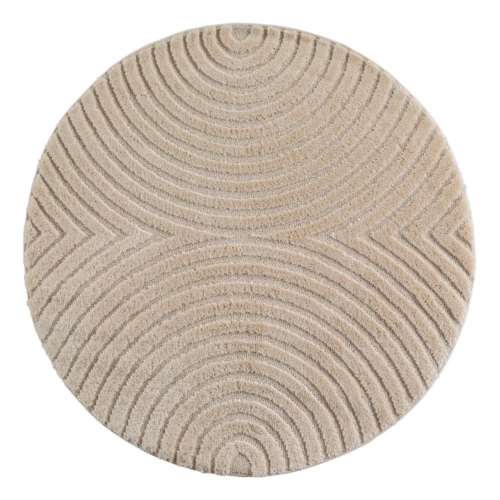 Bézs jutakeverék kerek szőnyeg ø 160 cm Art 1122 – Ayyildiz Carpets