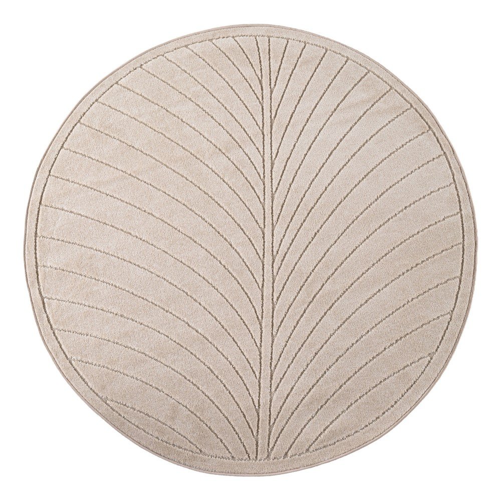 Bézs kerek kültéri-beltéri szőnyeg ø 160 cm Nova 1204 – Ayyildiz Carpets