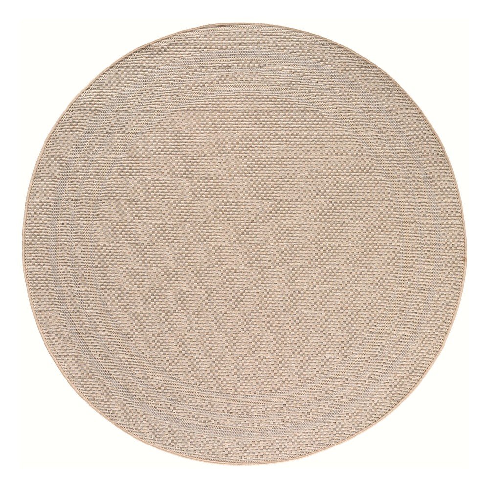 Bézs kerek kültéri-beltéri szőnyeg ø 80 cm Desert 1304 – Ayyildiz Carpets