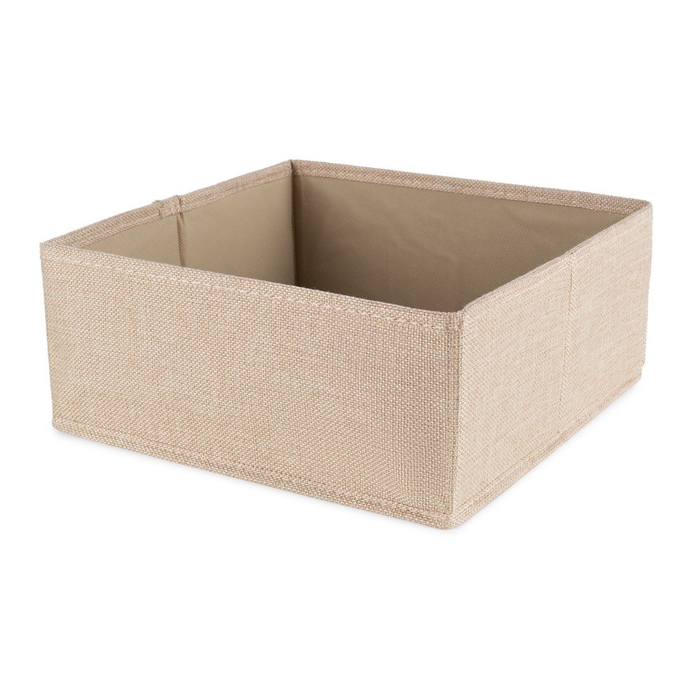 Bézs textil tárolódoboz 28x12x12 cm Sandy – Compactor