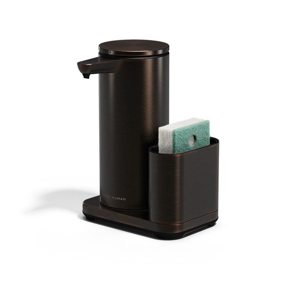 Bronzszínű automata fém mosogatóeszköz tartó – simplehuman