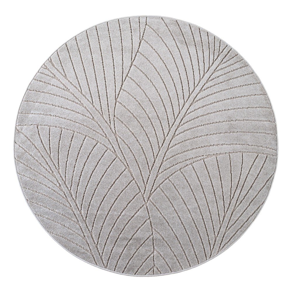 Ezüstszínű kerek kültéri-beltéri szőnyeg ø 120 cm Nova 1203 – Ayyildiz Carpets