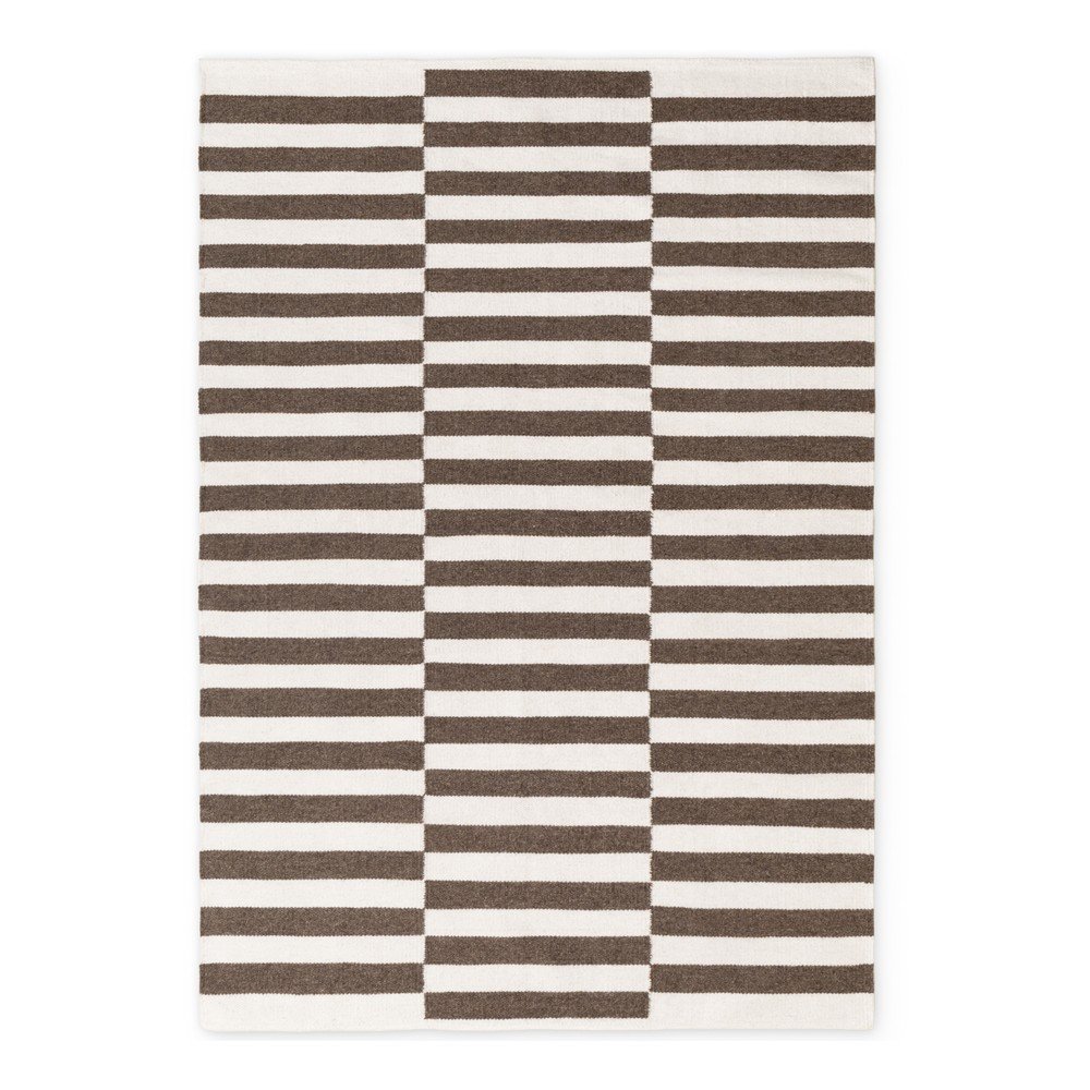 Fehér-barna kétoldalas-kézi szövésű gyapjú szőnyeg 160x230 cm Vika – Hanse Home