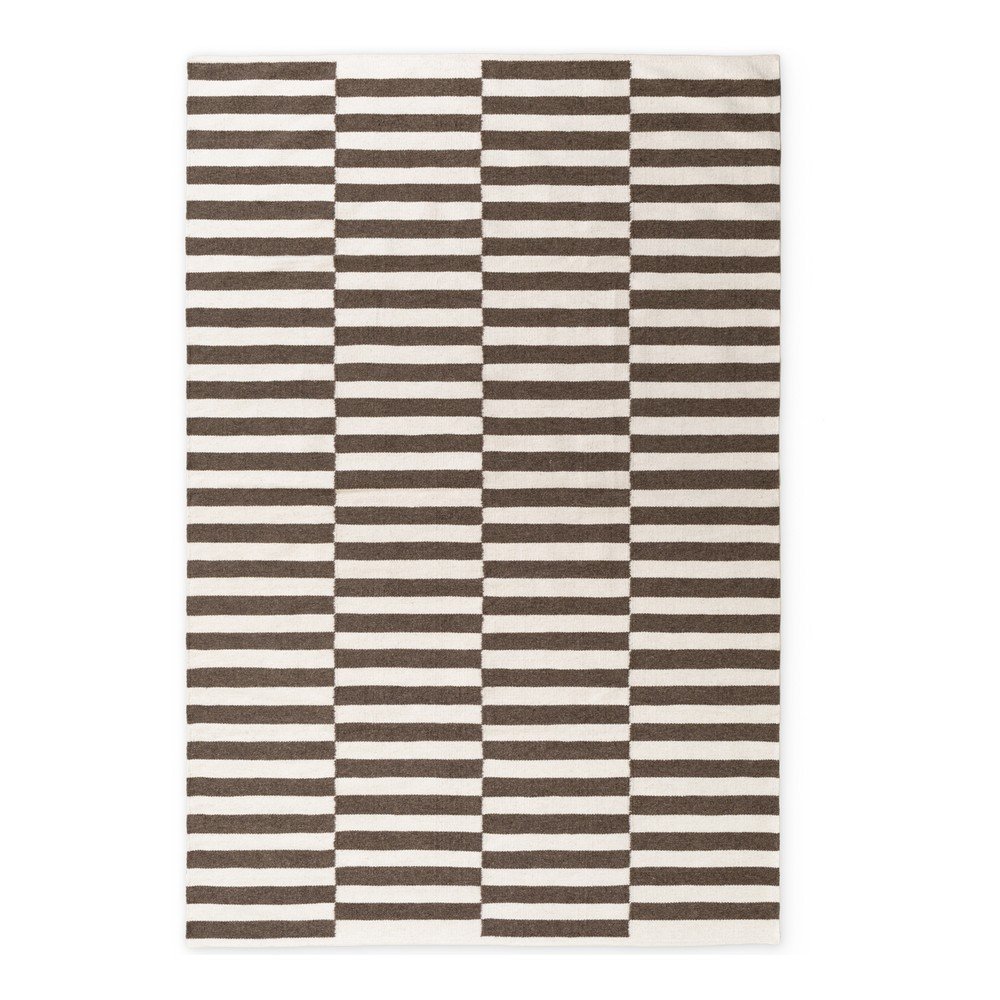 Fehér-barna kétoldalas-kézi szövésű gyapjú szőnyeg 200x300 cm Vika – Hanse Home